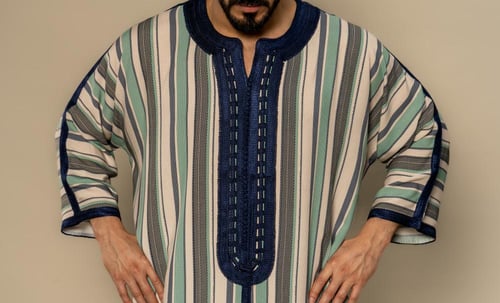 قندورة فاسية تطريز يدوي ايطالي