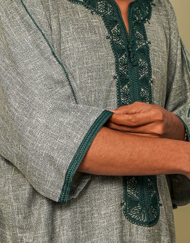 قندورة تطريز كم قصير