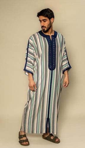 قندورة فاسية تطريز يدوي ايطالي
