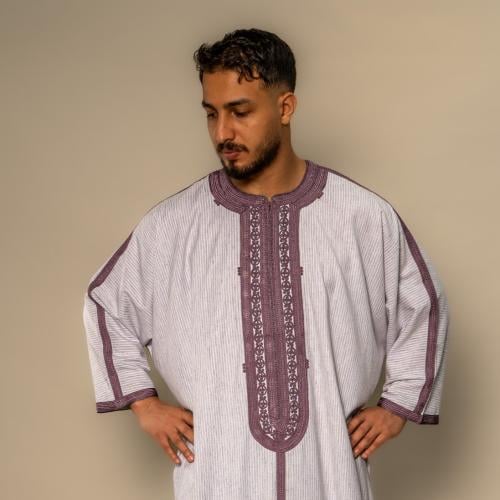 قندورة فاسية تطريز يدوي ايطالي