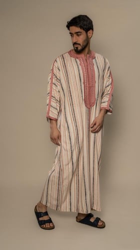 قندورة فاسية تطريز يدوي ايطالي