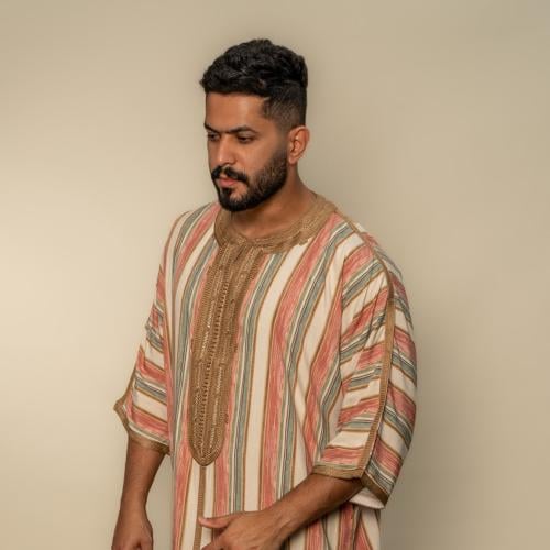 قندورة فاسية تطريز يدوي ايطالي