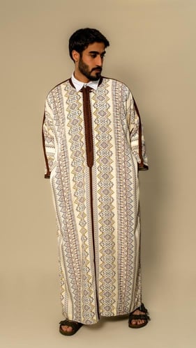 قندورة طنجاوية تطريز يدوي إيطالي