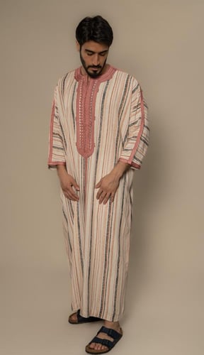 قندورة فاسية تطريز يدوي ايطالي