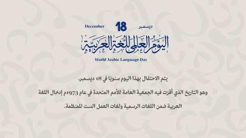 عرض تقديمي لتفعيل اليوم العالمي للغة العربية - بور...