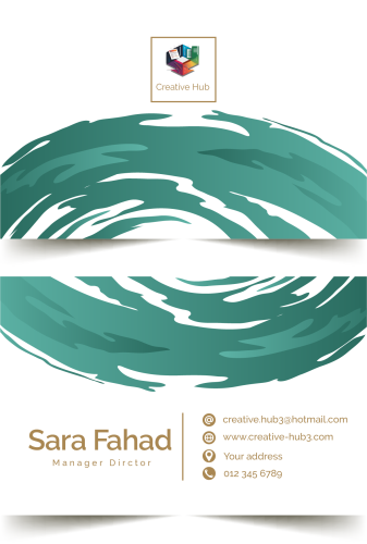 بطاقة عمل أحادية اللون بأسلوب تجريدي