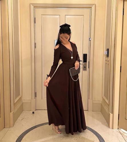 فستان ناعم كم طويل