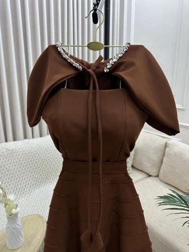 فستان قطعتين اكسسوار ميد