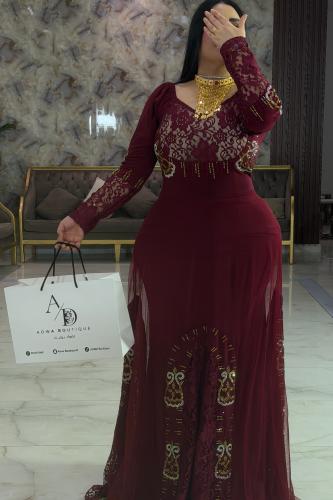 Stretch with velvet and lace flared crystal detail...