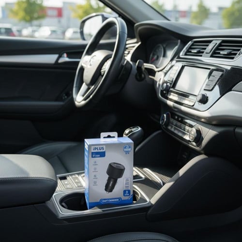 شاحن سيارة iPLUS سريع 40 واط بثلاثة مخارج