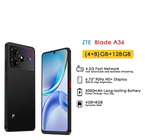 جهاز ZTE بليد A36 ثنائي الشريحة 4GB+8GB RAM 128GB...