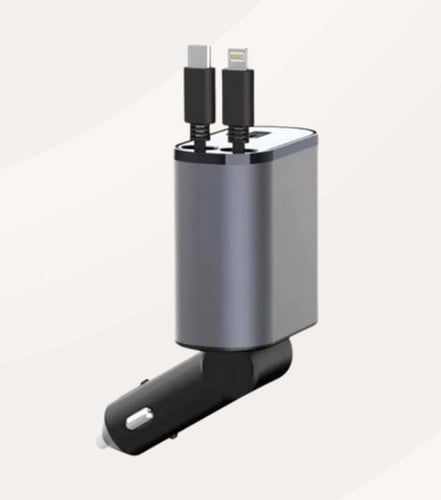 راس سياره 120W + كيل ايفون + كيبل تايب سي JEEBEL-J...