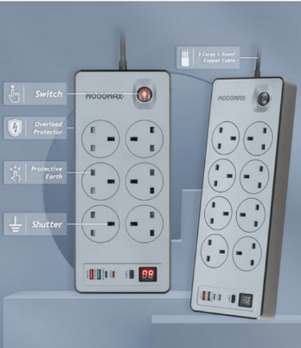 موج ماكس - توصيلة كهرباء 5متر6 منافذ