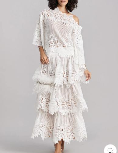 Scaloped setطقم تنورة وبلوزة