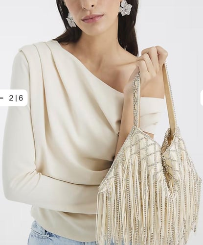 بلوزة Asymmetric drape top