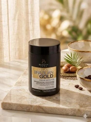 Gelatin for treating dry and very curly hair with...