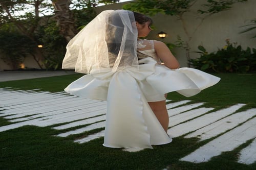 فستان مناسبات ابيض