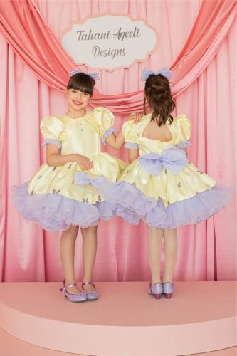 فستان الفراشات ( تطريز خاص )