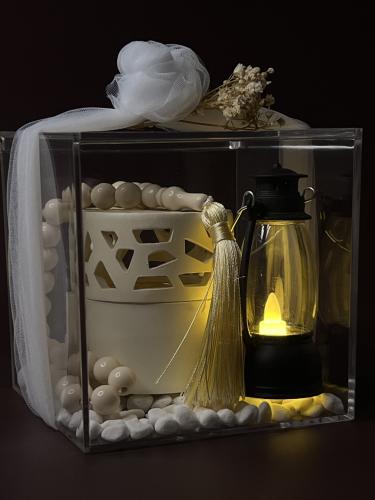 صندوق اكريلك رمضاني مع مبخرة