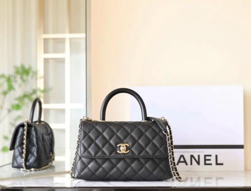FLAP BAG WITH TOP HANDLE