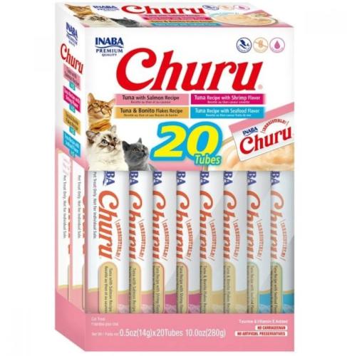 اينابا تشورو مكافأت متنوعة بالمأكولات البحرية للقط...