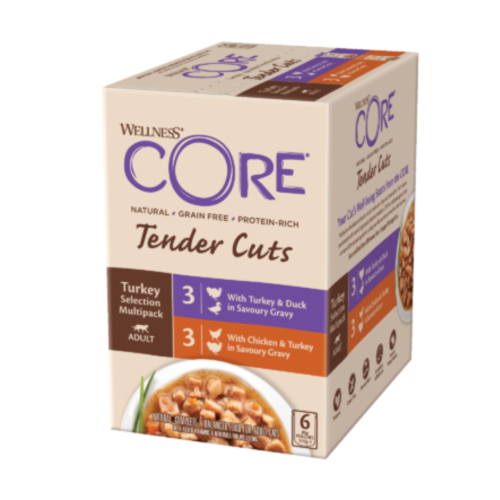 ويلنس كور أظرف طعام رطب تشكيلة متعددة بالدجاج 6×85...