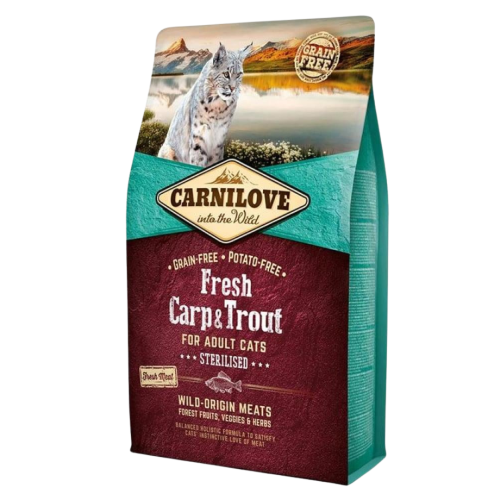 كارنيلوف طعام جاف شبوط وسلمون مرقط للقطط البالغة و...