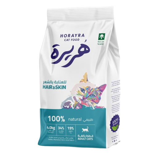 هريرة طعام جاف للقطط هير اند سكين للعناية بالجلد و...