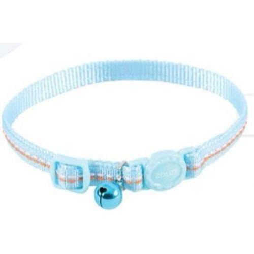 زولكس طوق قماشي للقطط مع الجرس - ازرق متعدد الألوا...