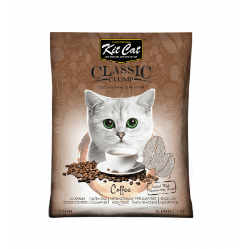 كت كات رمل كلاسيك للقطط برائحة القهوة 10لتر