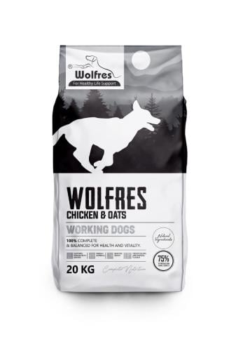 وولفريس طعام جاف للكلاب بالدجاج والشوفان 20 كيلو