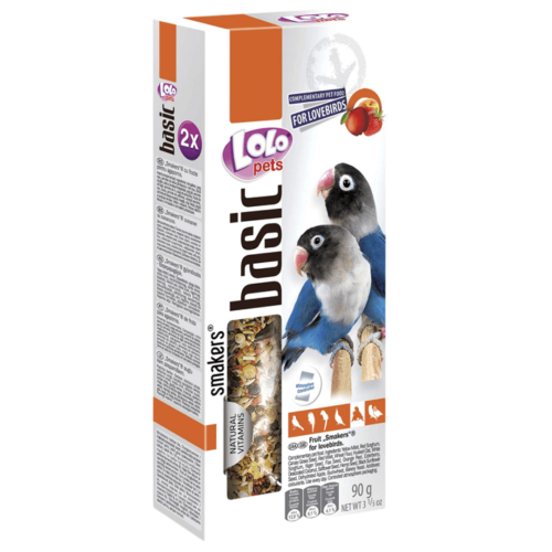 لولو بيتس مكافأة صحية بالفواكة لطيور الحب قطعتين