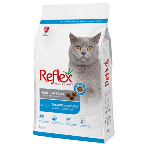 ريفليكس طعام جاف للقطط البالغة بالسلمون وسمك الأنش...