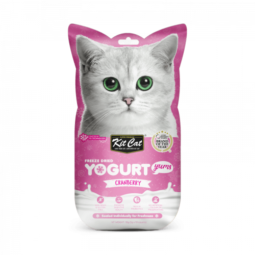 كت كات مكافأة مجففة يوقارت يامز بالتوت البري 1X10غ