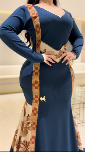 فستان سترتش كريب