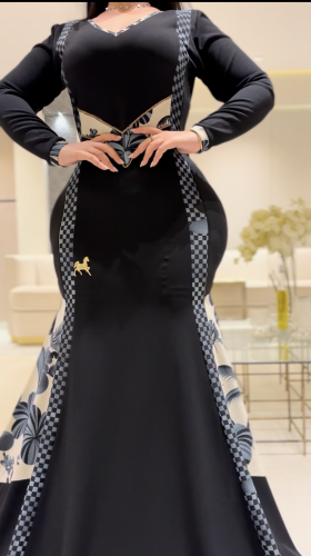 فستان سترتش كريب