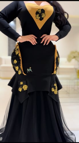 فستان سترتش كريب