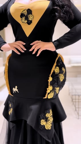 فستان سترتش كريب