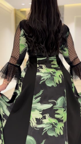 فستان مشجر حرير ايطالي