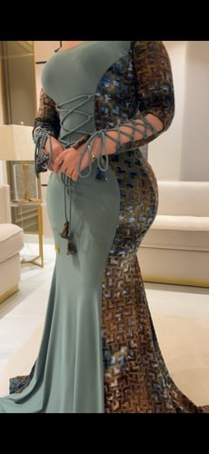 فستان سترتش بربطات