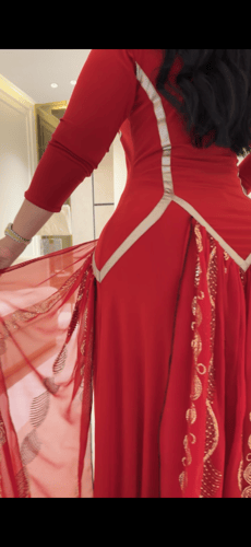 فستان سترتش بشيفونات