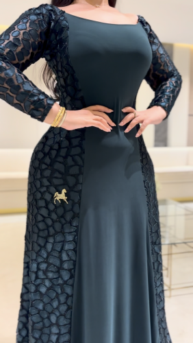 فستان سترتش مع تل زيتي