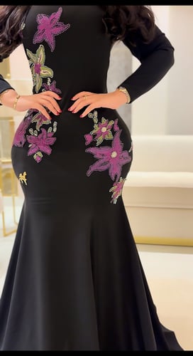 فستان سترتش كريب بوردات