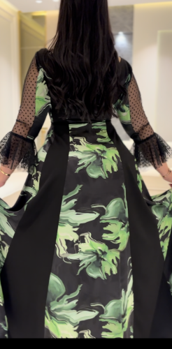 فستان مشجر حرير ايطالي