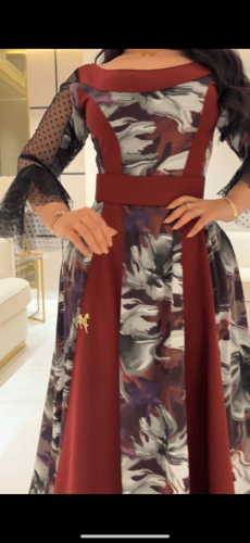 فستان مشجر حرير ايطالي