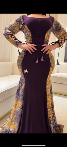 فستان سترتش بربطات