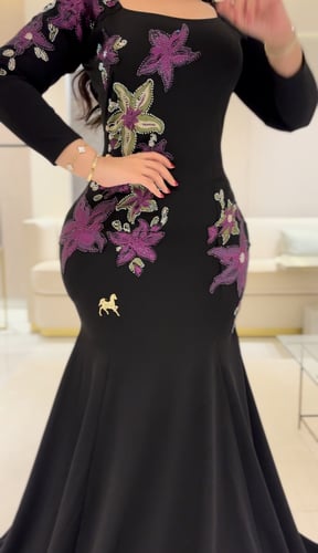 فستان سترتش كريب بوردات