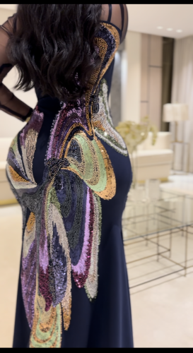 فستان سترتش كريب