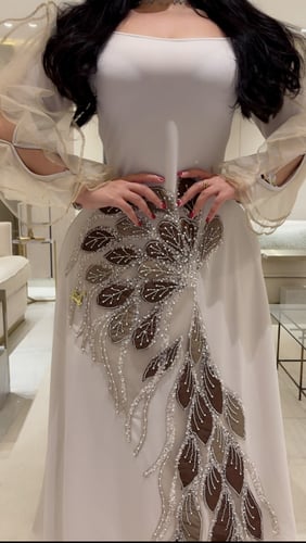 فستان سترتش كريب كلوش