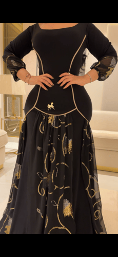 فستان سترتش بشيفونات